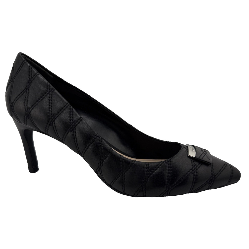 DKNY Womens Evie Black Quilted Leather Pointed Toe Classic Pumps Size 6.5 US NWB
